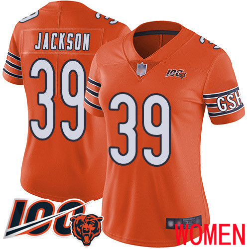 Chicago Bears Limited Orange Women Eddie Jackson Alternate Jersey NFL Football 39 100th Season